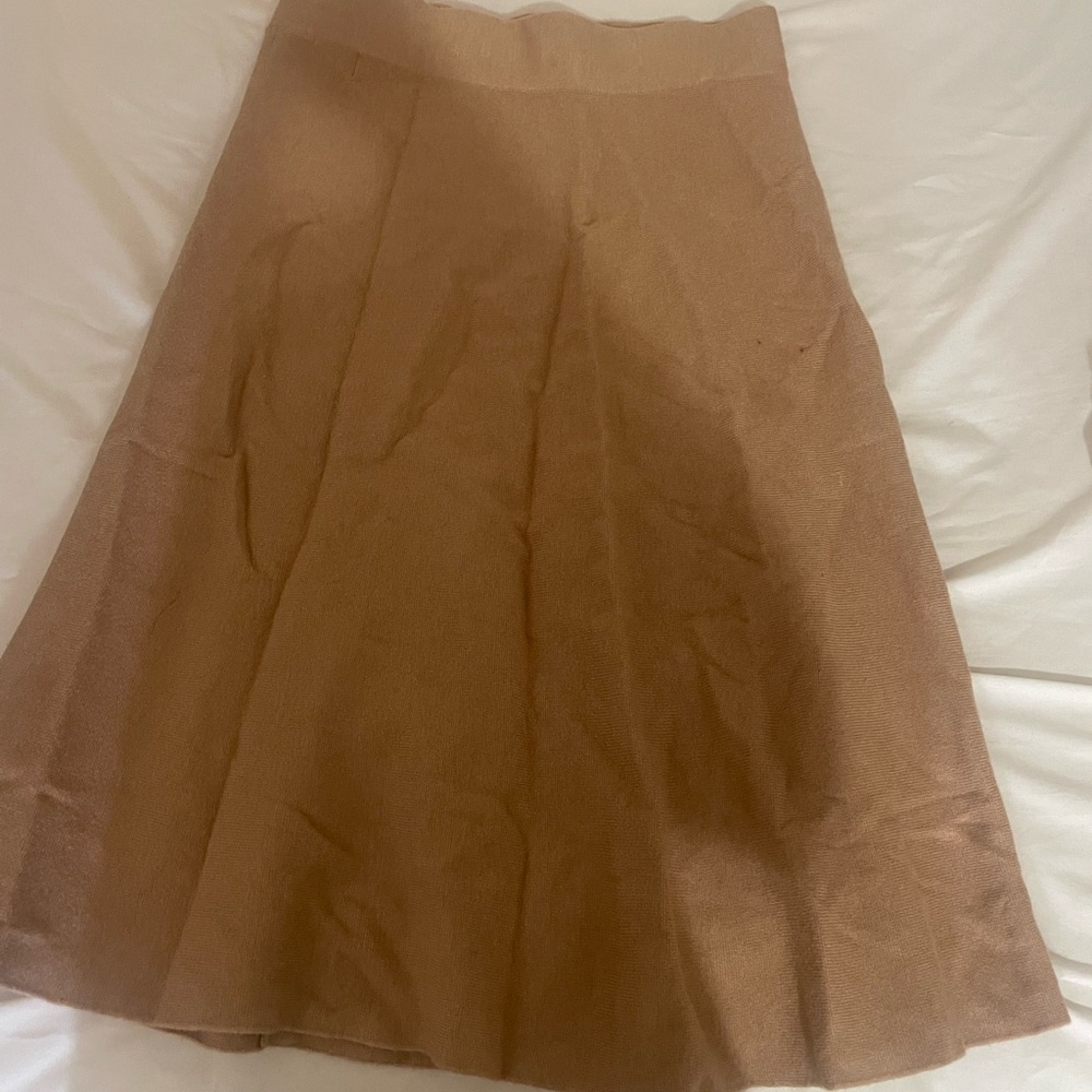 Liz Claiborne Brown Pleated Midi Skirt for Work